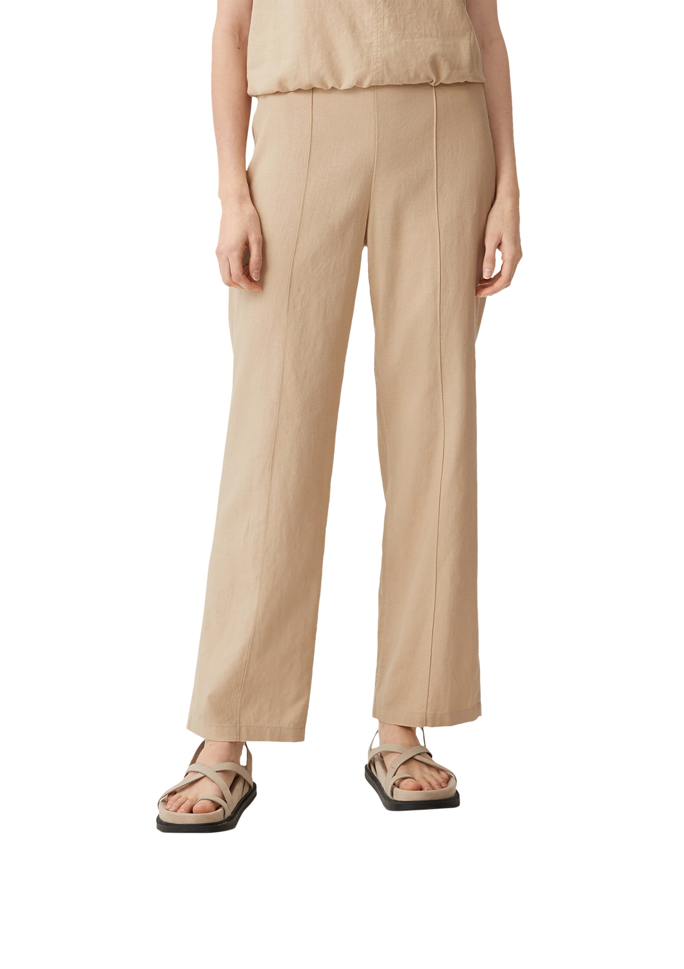 Regular Pantalon comma casual identity en beige : devant