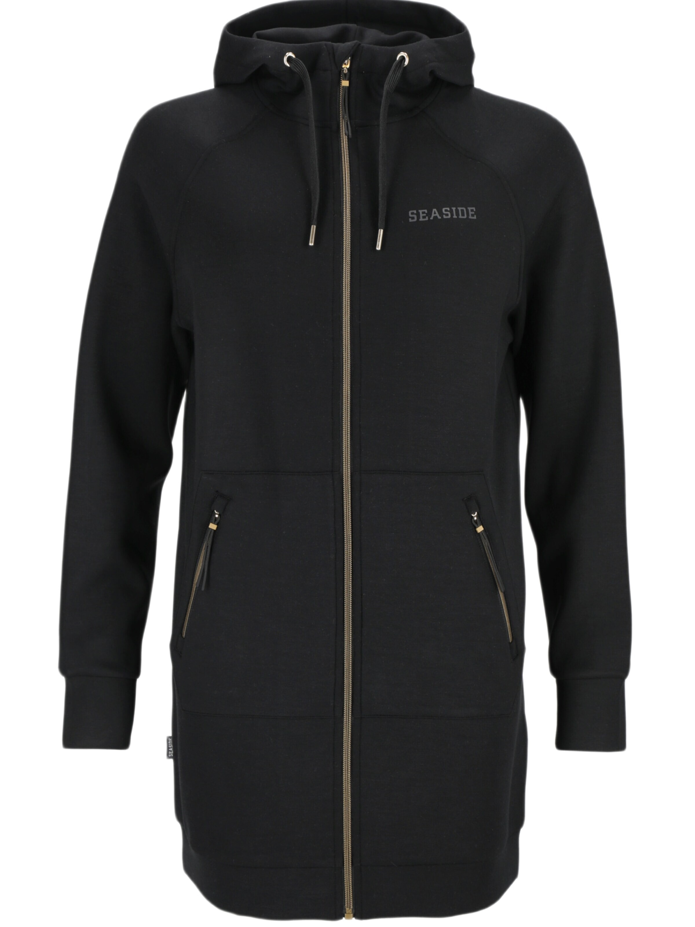 Veste de survêtement Seaside en noir : devant