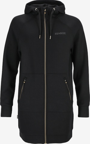 Veste de survêtement Seaside en noir : devant