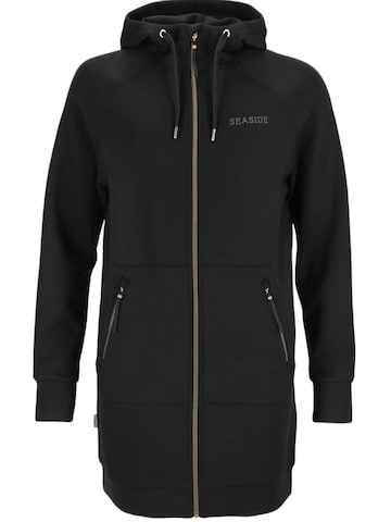 Seaside Sweat jacket 'Lounge' in Black: front