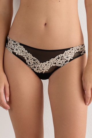 INTIMISSIMI Boyshorts 'Pretty Flowers' in Black: front