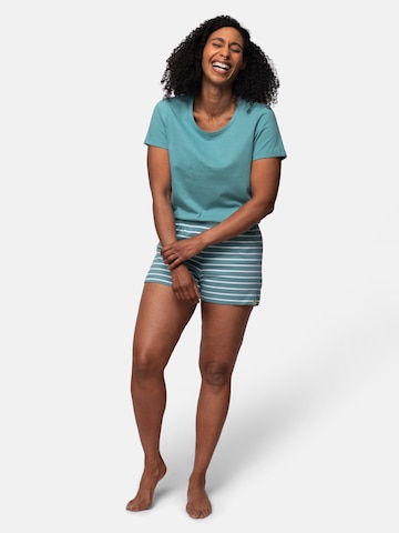 greenjama Short Pajama Set 'Jersey' in Green