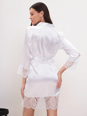 Halat pentru dimineață 'Halat satin' de la TrendyUp pe alb