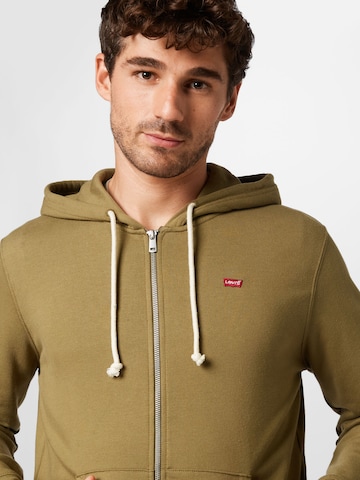 LEVI'S ® Regular Fit Sweatshirt 'Original Zip-Up Hoodie' in Grün