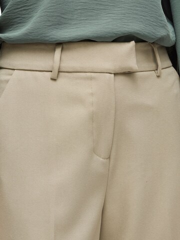 VILA Wide leg Trousers with creases 'VIKeep' in Beige