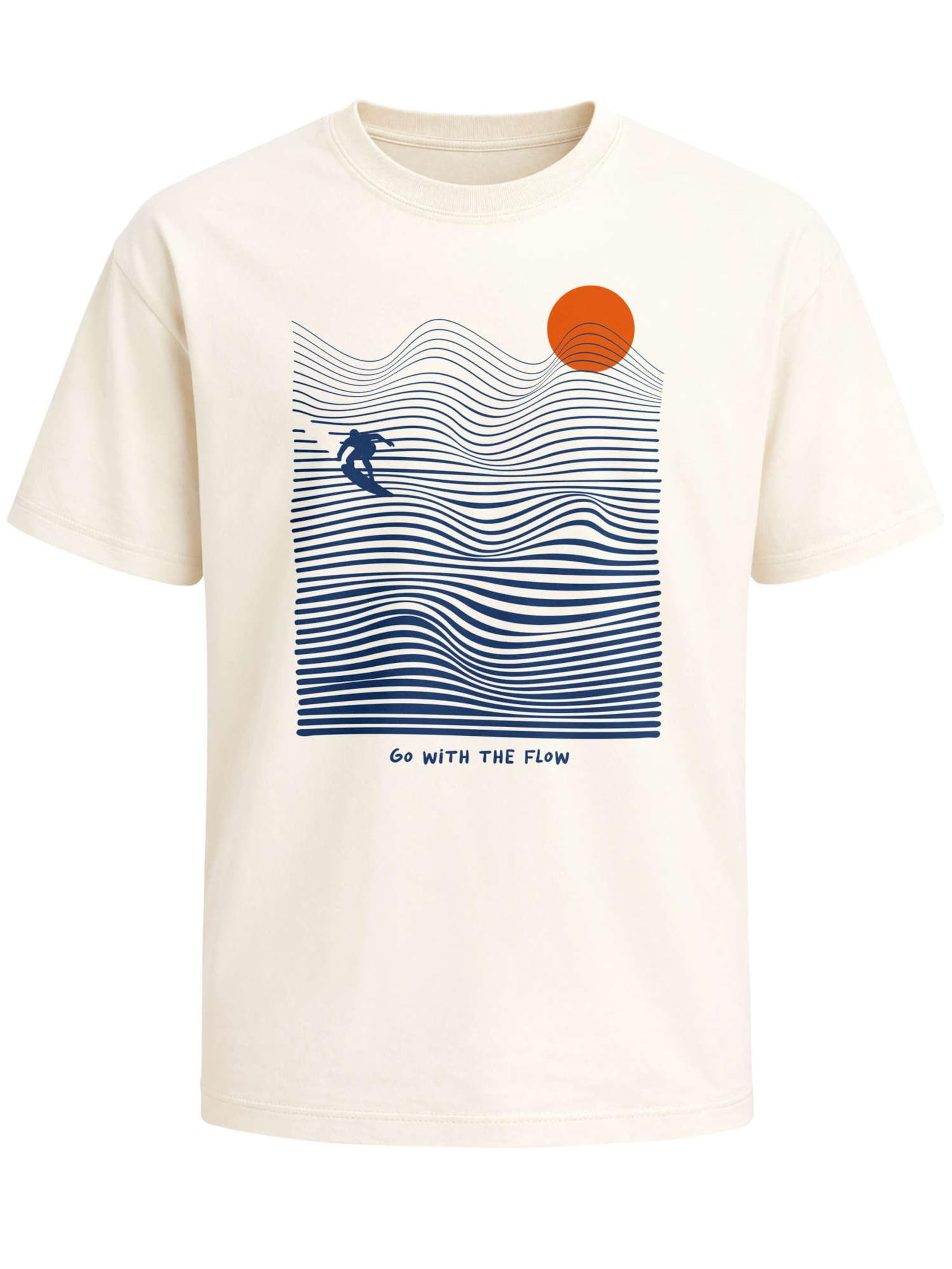 Neverless Shirt 'with the flow'‌‌ in Beige: Vorderseite