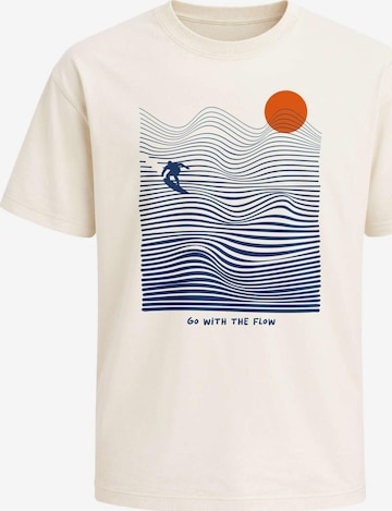 Neverless Shirt 'with the flow' in Beige: Vorderseite