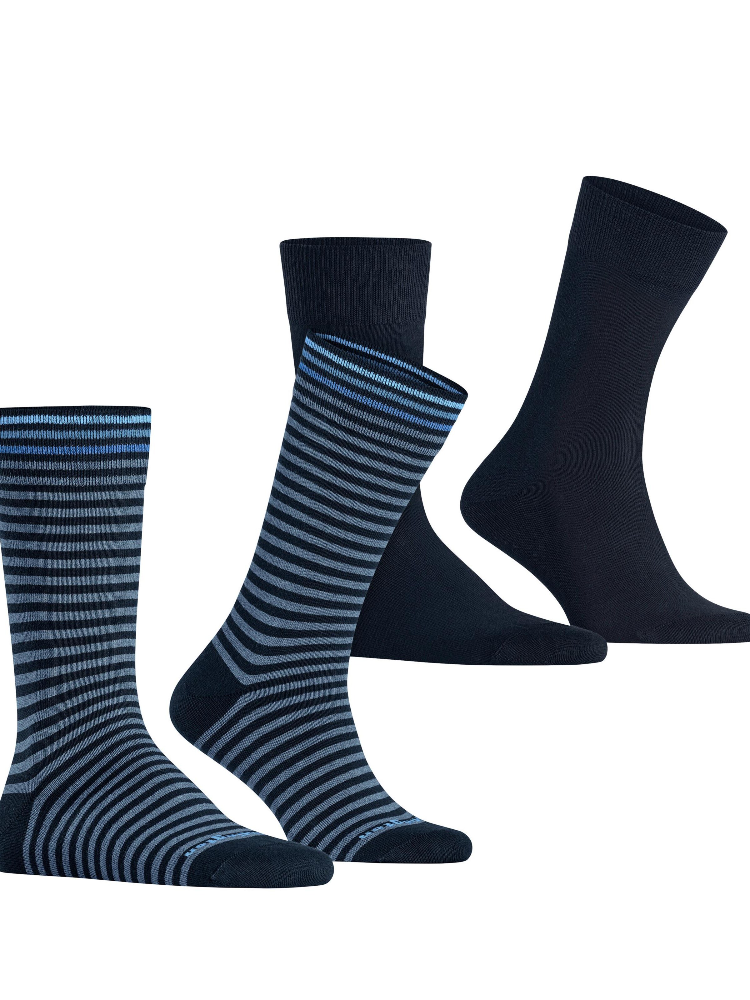 BURLINGTON Socks 'Everyday Stripe 2-Pack' in Blue