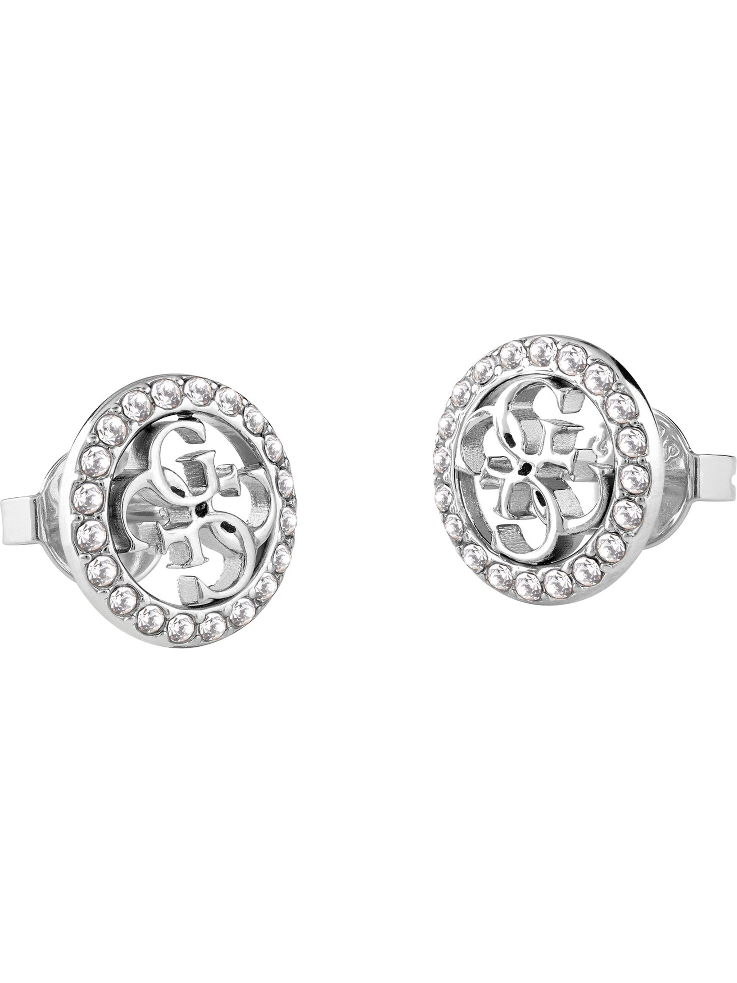GUESS Earrings 'Life In 4G' in Silver: front