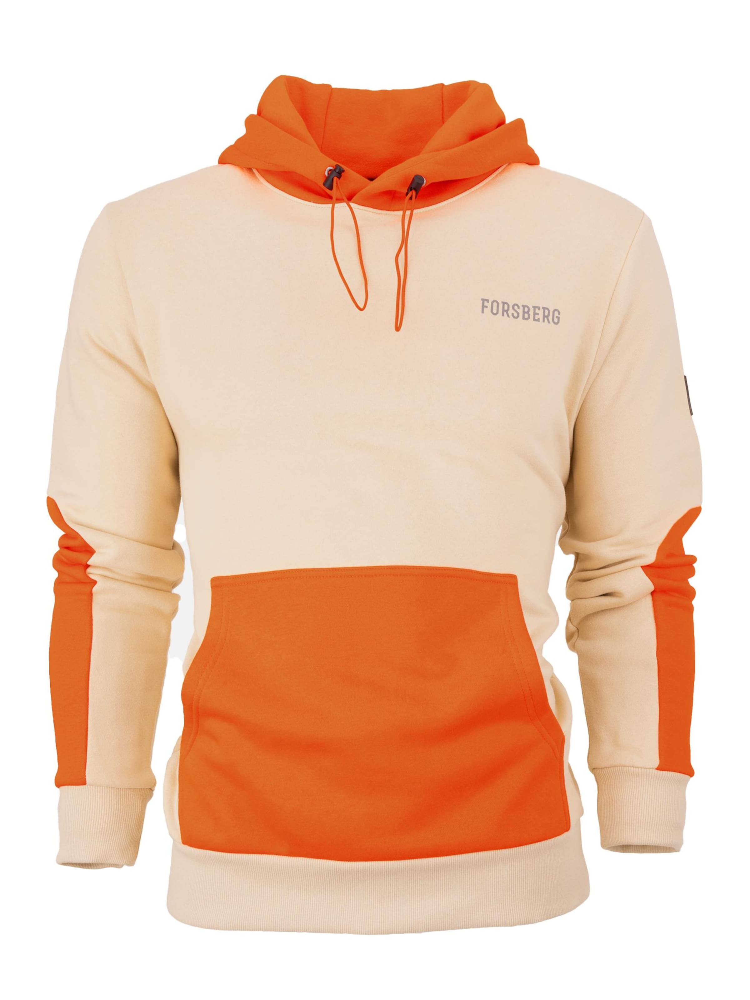 FORSBERG Sweatshirt 'Hoodie mit reflektierendem Logo'‌‌‌‌‌‌ in Beige: Vorderseite