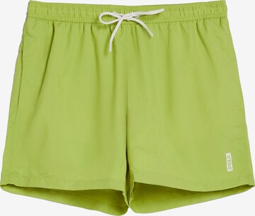 Bershka Plavecké šortky – zelená: přední strana