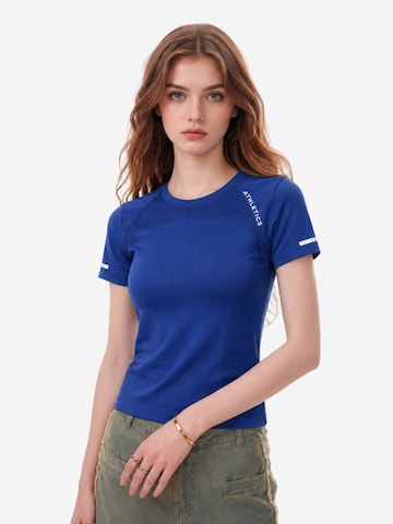 T-shirt fonctionnel 'Wulibike Damen Radsport-Shirt Tight-Fit Kompressionsoberteil' WULIBIKE en bleu