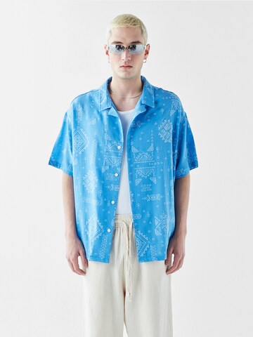 Camicia 'Hyacinth' di VAMOS CLO in blu: frontale