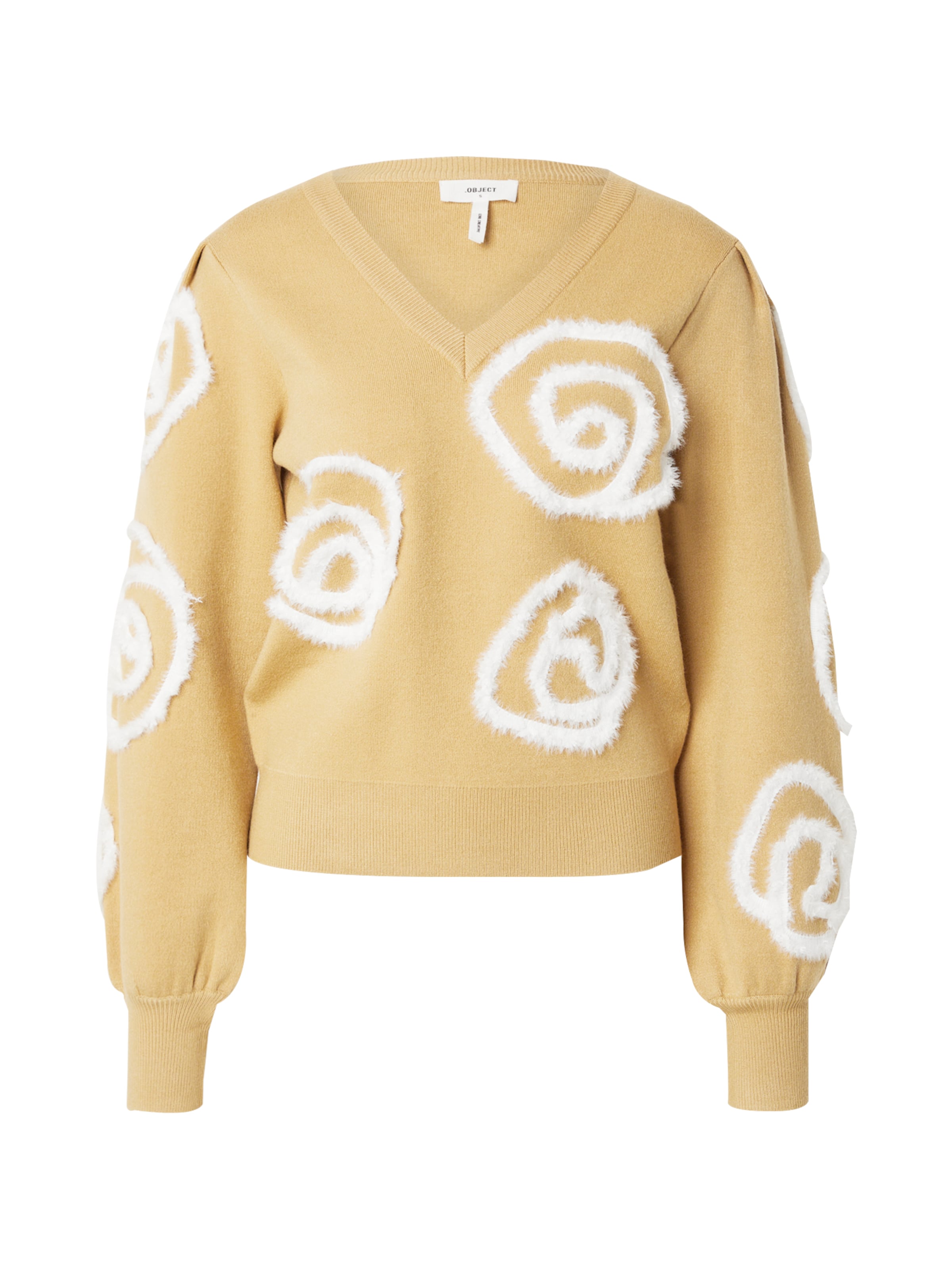 OBJECT Sweter 'OBJINDA' w kolorze żółty: przód
