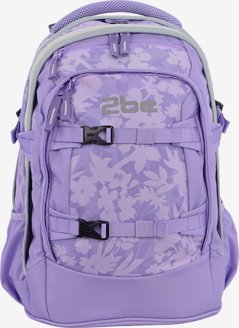 2be Schulrucksack 'Back to School' in Lila: Vorderseite