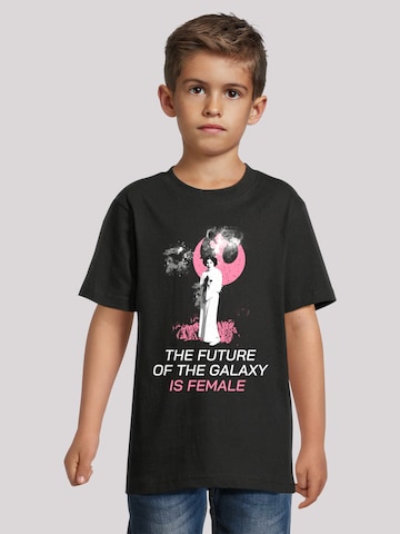 F4NT4STIC Shirt 'Leia The Future is female' in Zwart: voorkant