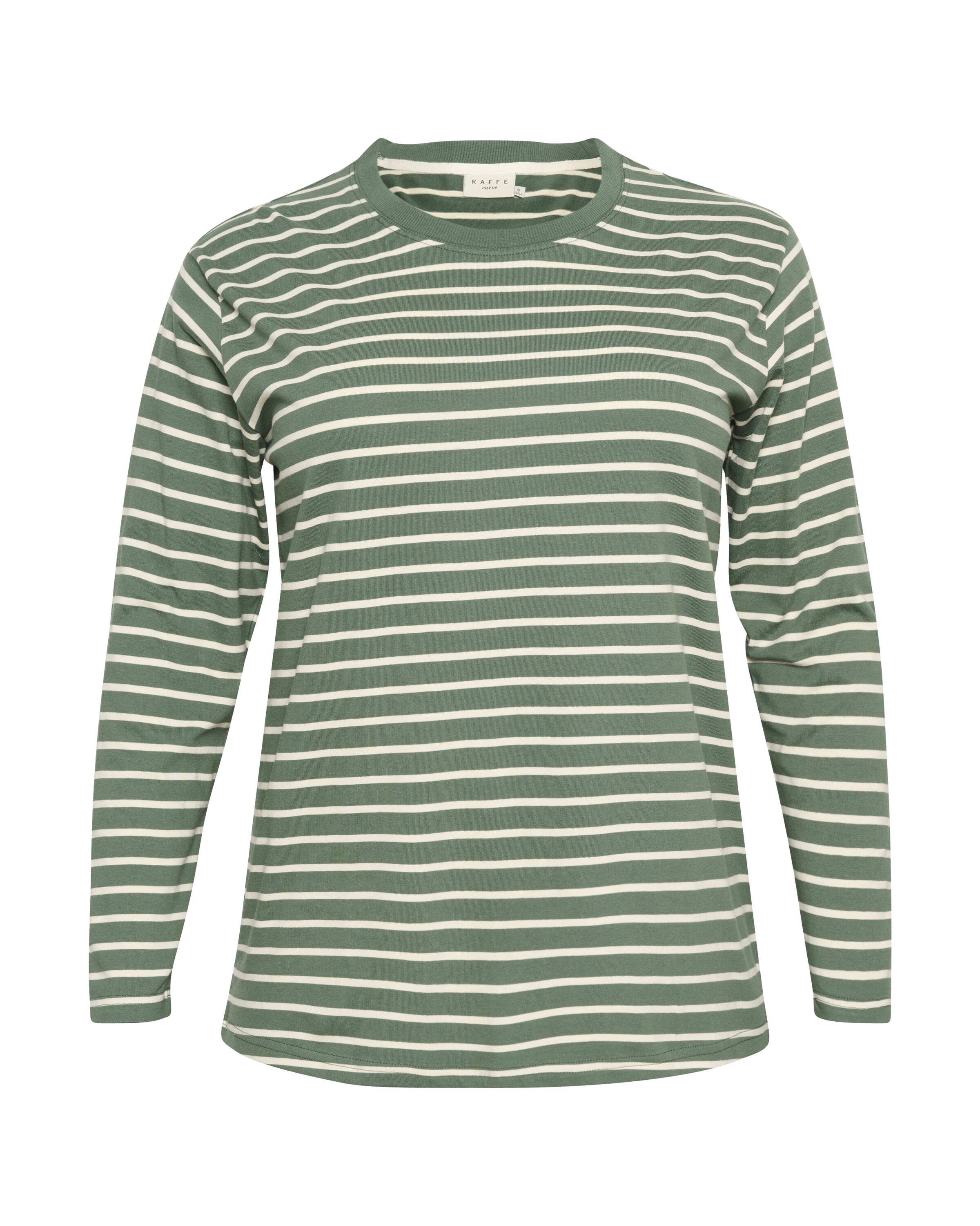 KAFFE CURVE T-shirt 'KC Winni' i grön: framsida