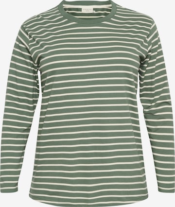 T-shirt 'KC Winni' KAFFE CURVE en vert : devant