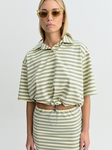 FEMSSY Shirts 'BLANCHE STRIPE T-SHIRT' i gul