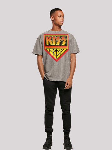 F4NT4STIC Shirt 'Kiss Rock Band' in Grey