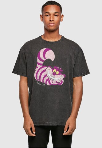 ABSOLUTE CULT Shirt 'Alice in Wonderland - Cheshire Cat Colour' ' in Grijs: voorkant