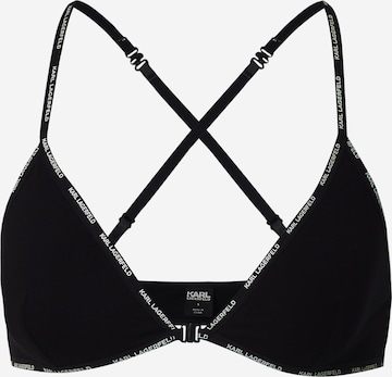 Karl Lagerfeld - Triangular Soutien em preto: frente