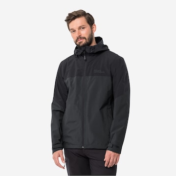 JACK WOLFSKIN Outdoor jacket 'Weiltal' in Black: front