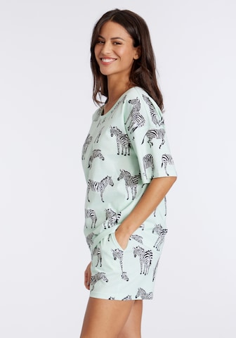 VIVANCE Short Pajama Set 'Dreams' in Green