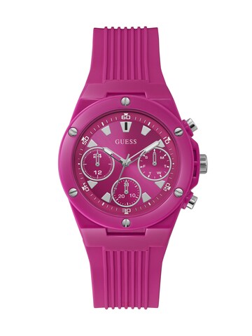 GUESS Analoog horloge 'Athena' in Lila: voorkant