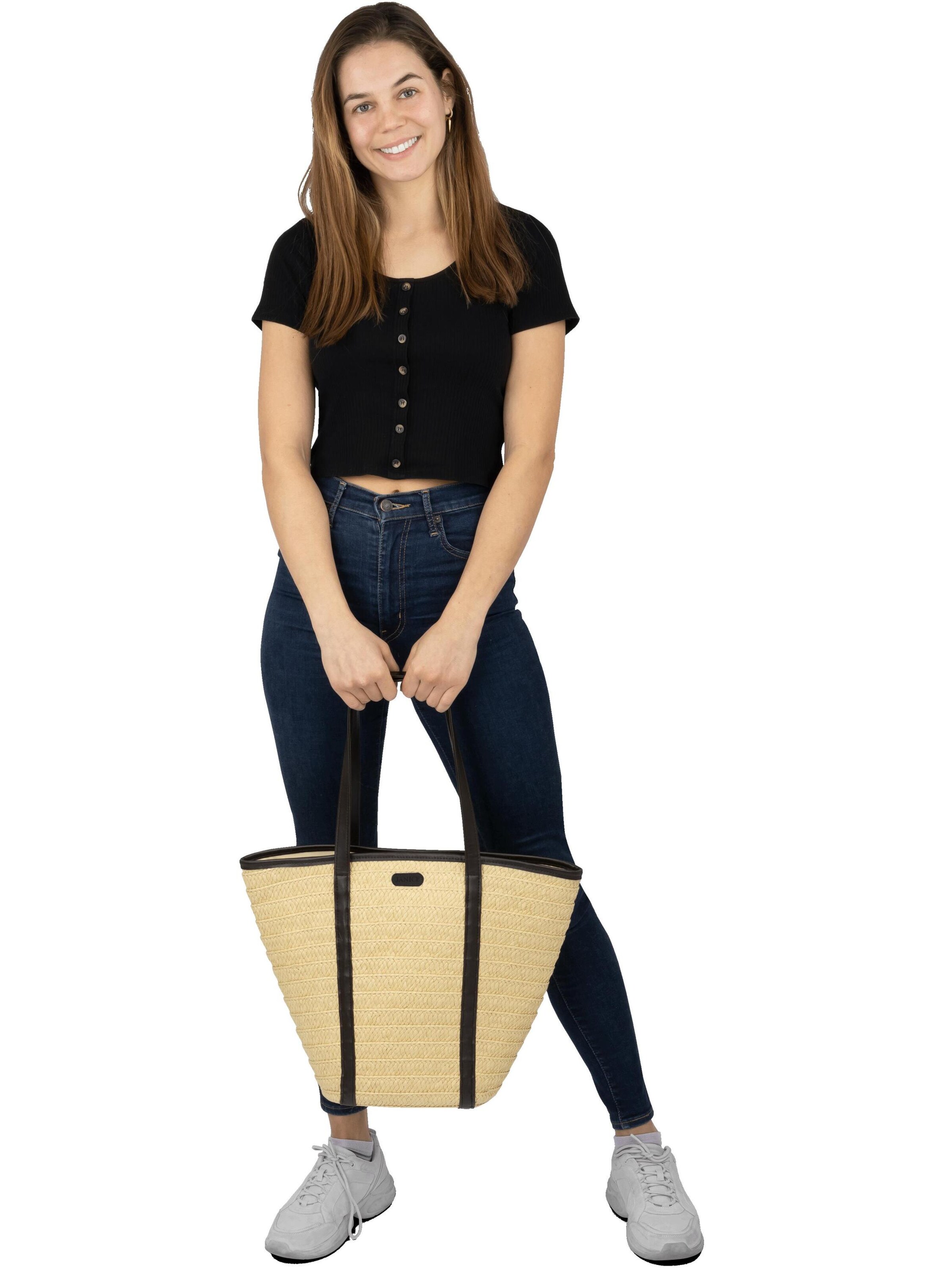 Janice - Bolsa de playa ' Makati ' en beige