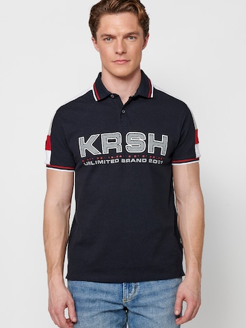 KOROSHI T-shirt i blå: framsida