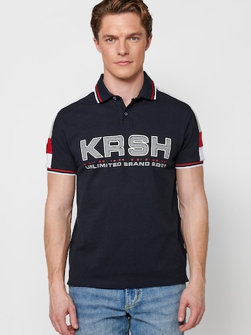 T-Shirt KOROSHI en bleu : devant