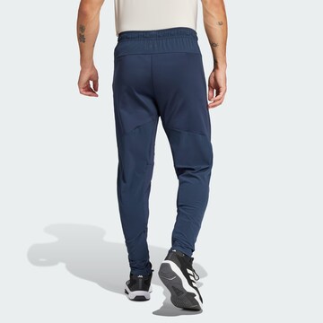 ADIDAS PERFORMANCE Tapered Sportbroek 'Designed for Training' in Blauw