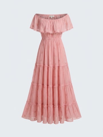 Miss June Dress 'Robe Longue Kate' in Pink: front