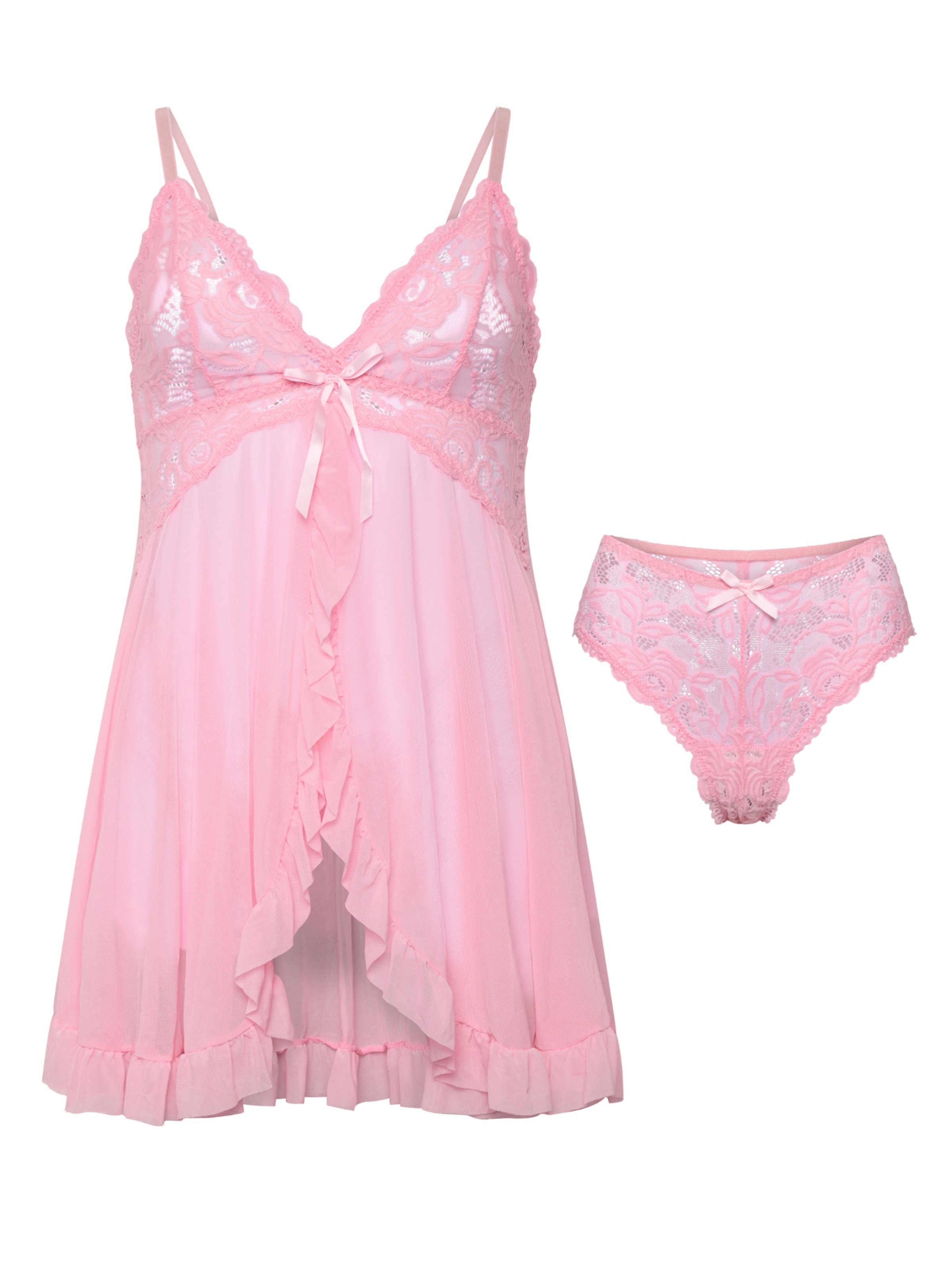 Orchibelle Negligee in Pink: front