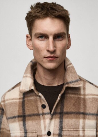 MANGO MAN Regular Fit Hemd 'Roman' in Beige