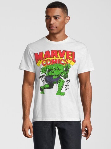 Recovered T-Shirt 'Marvel Comics Hulk Japan Washed' in Weiß: Vorderseite