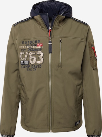 CAMP DAVID Between-Season Jacket in Green: front