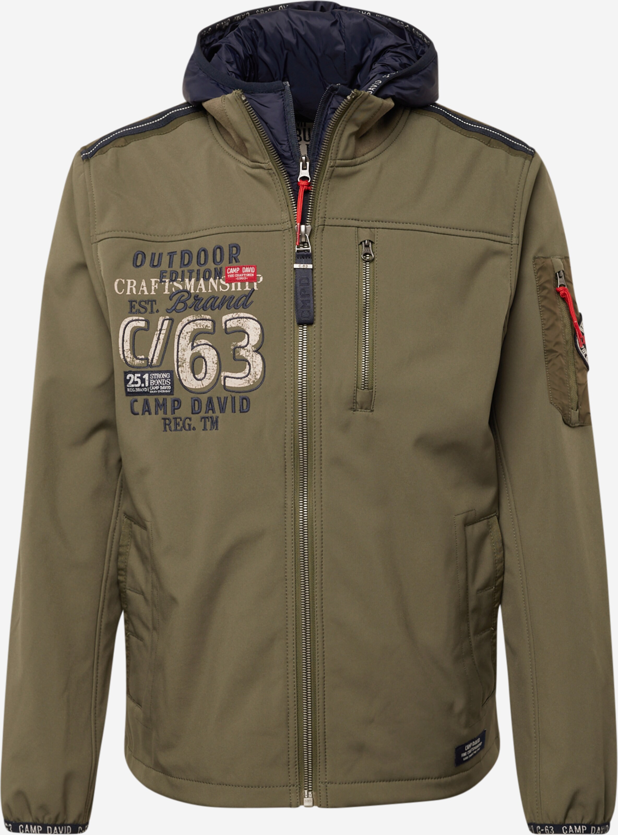 CAMP DAVID Between-Season Jacket in Khaki | ABOUT YOU