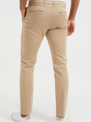 WE Fashion - Slimfit Pantalón chino en beige