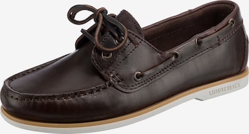 Lumberjack Moccasins 'Navigator' in Brown: front