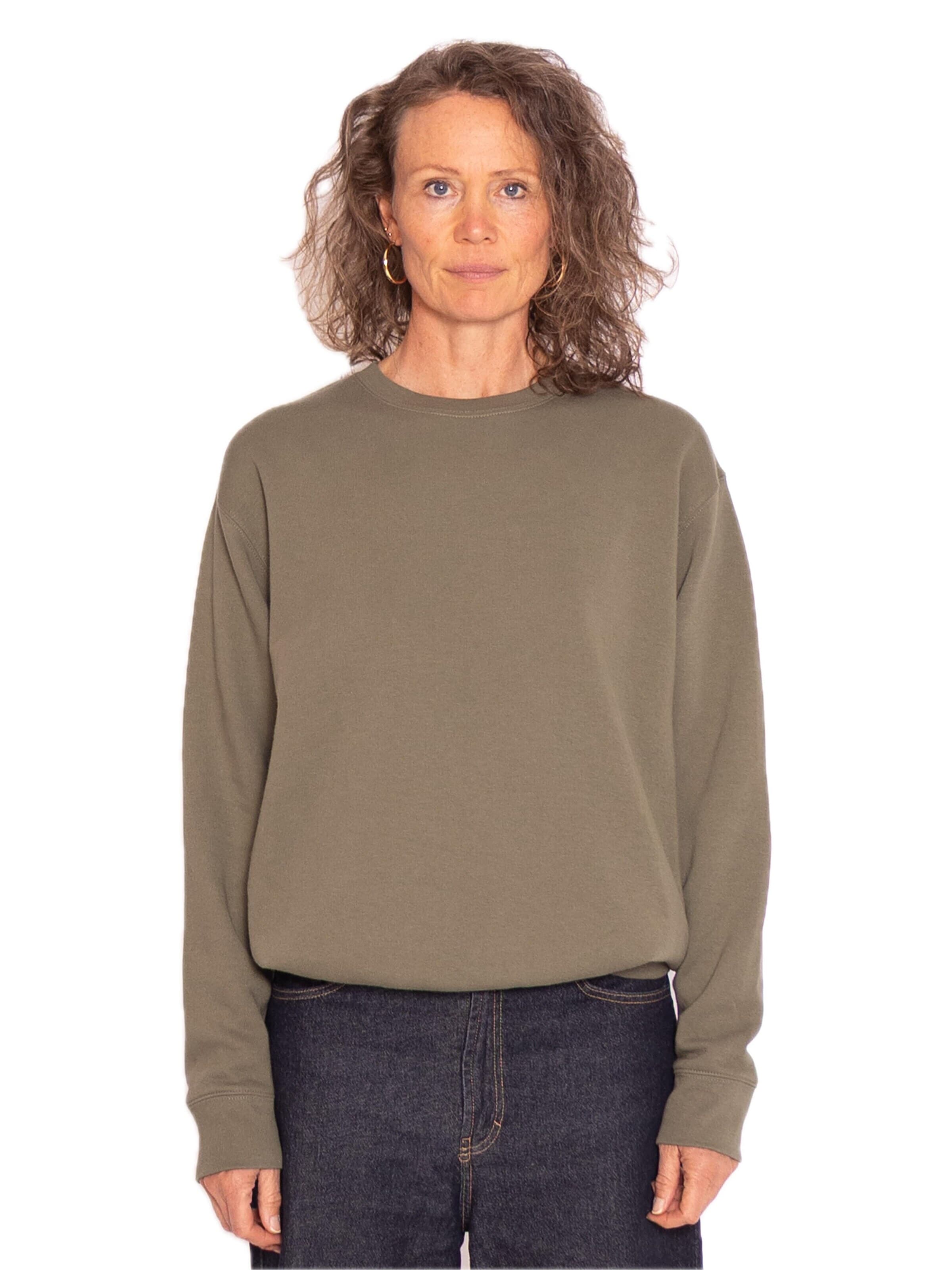 Felpa 'Crewneck sweatshirt' di FRUIT OF THE LOOM in verde