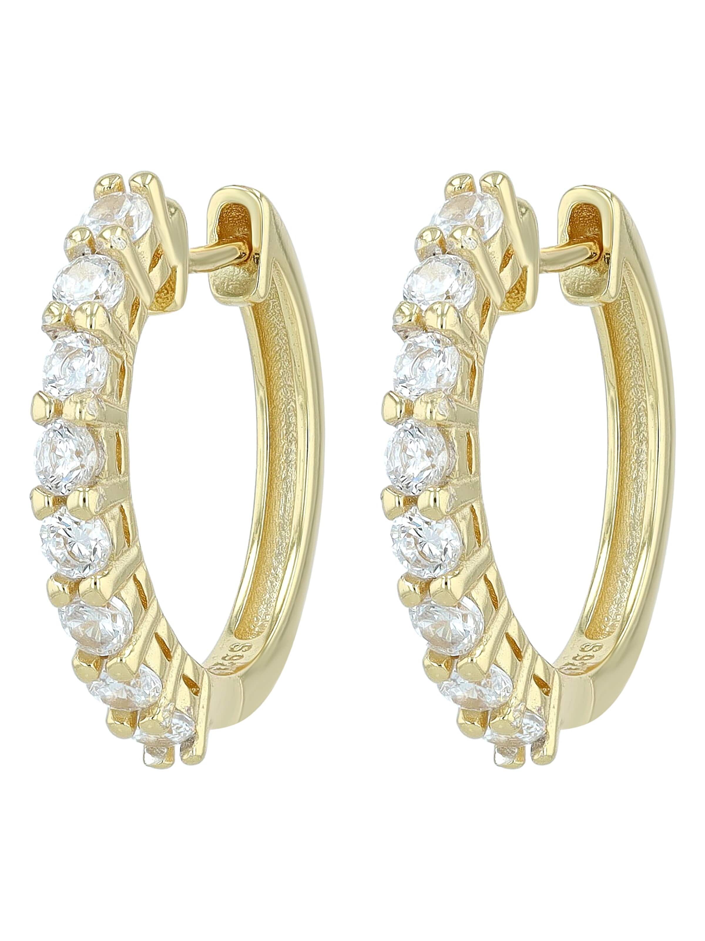 Akzent Earrings '"Alev" aus 925 Sterlingsilber, rhodiniert, langlebig' in Gold