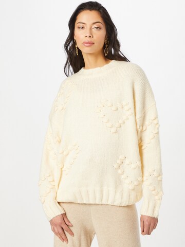 ONLY Pullover 'LOVEY' in Weiß: Vorderseite