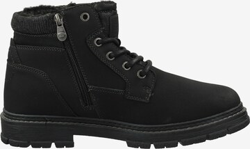TOM TAILOR Lace-Up Boots in Black