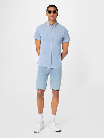 TOMMY HILFIGER Slim Fit Hemd in Blau