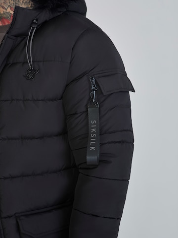 SikSilk Winterjas in Zwart
