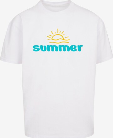 Merchcode Shirt 'Summer - Sun' in White: front