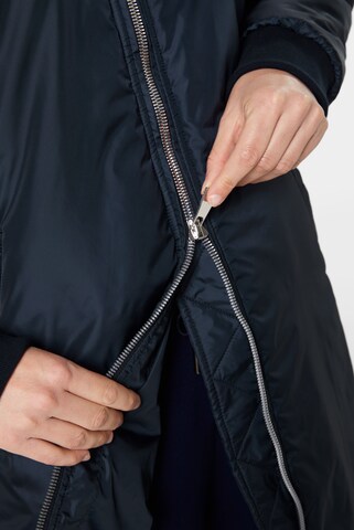 SENSES.THE LABEL Lange Jacke im Blouson-Stil in Blau