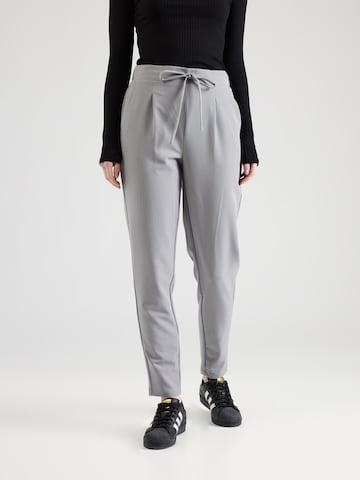 VERO MODA Tapered Pleat-Front Pants 'AVA' in Grey: front